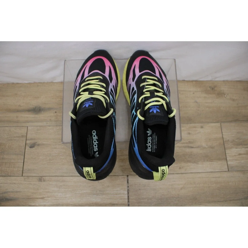 Adidas ZX 2K Boost 2.0 Men's Athletic Sneakers Black Yellow Ink GY8283 Size 10.5